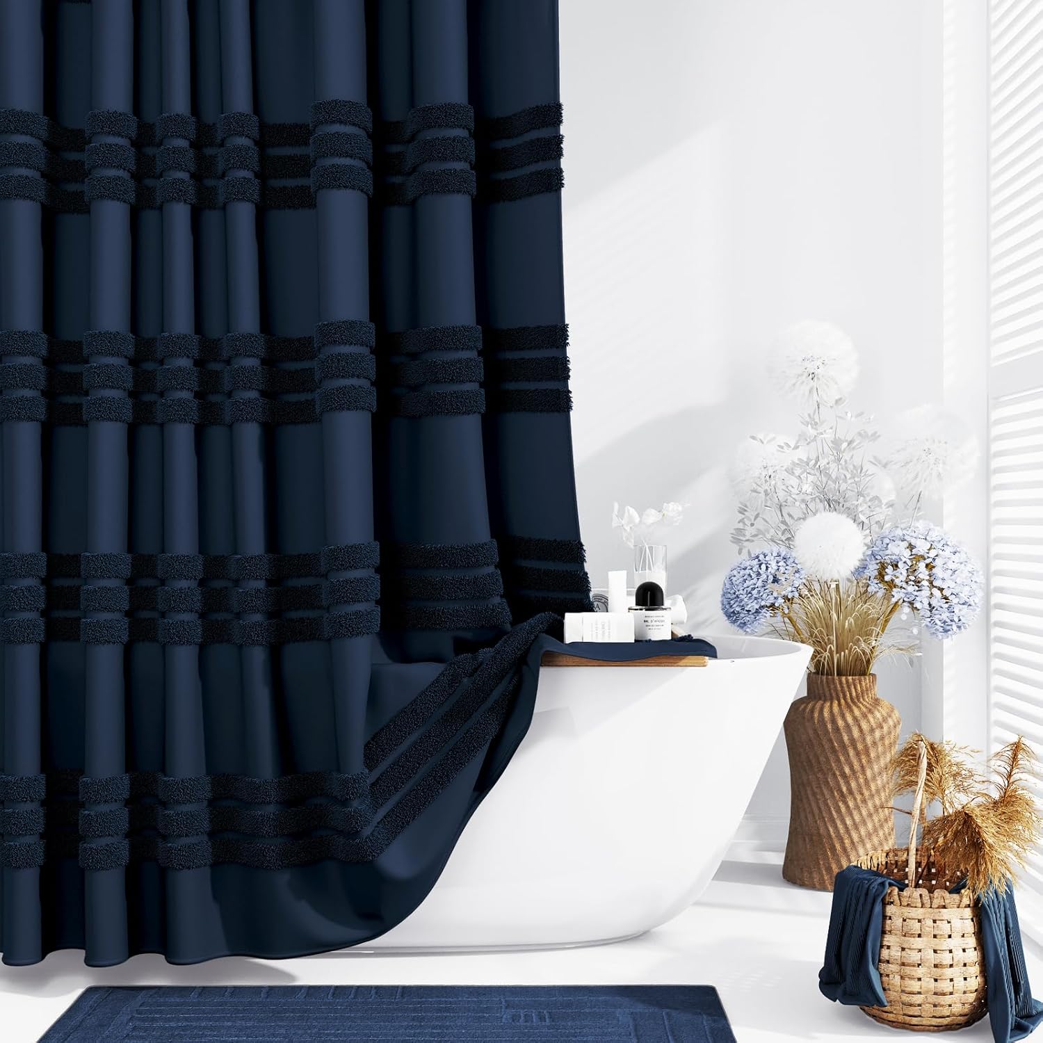 Dynamene Extra Long Shower Curtains for Elegant Bathroom Decor