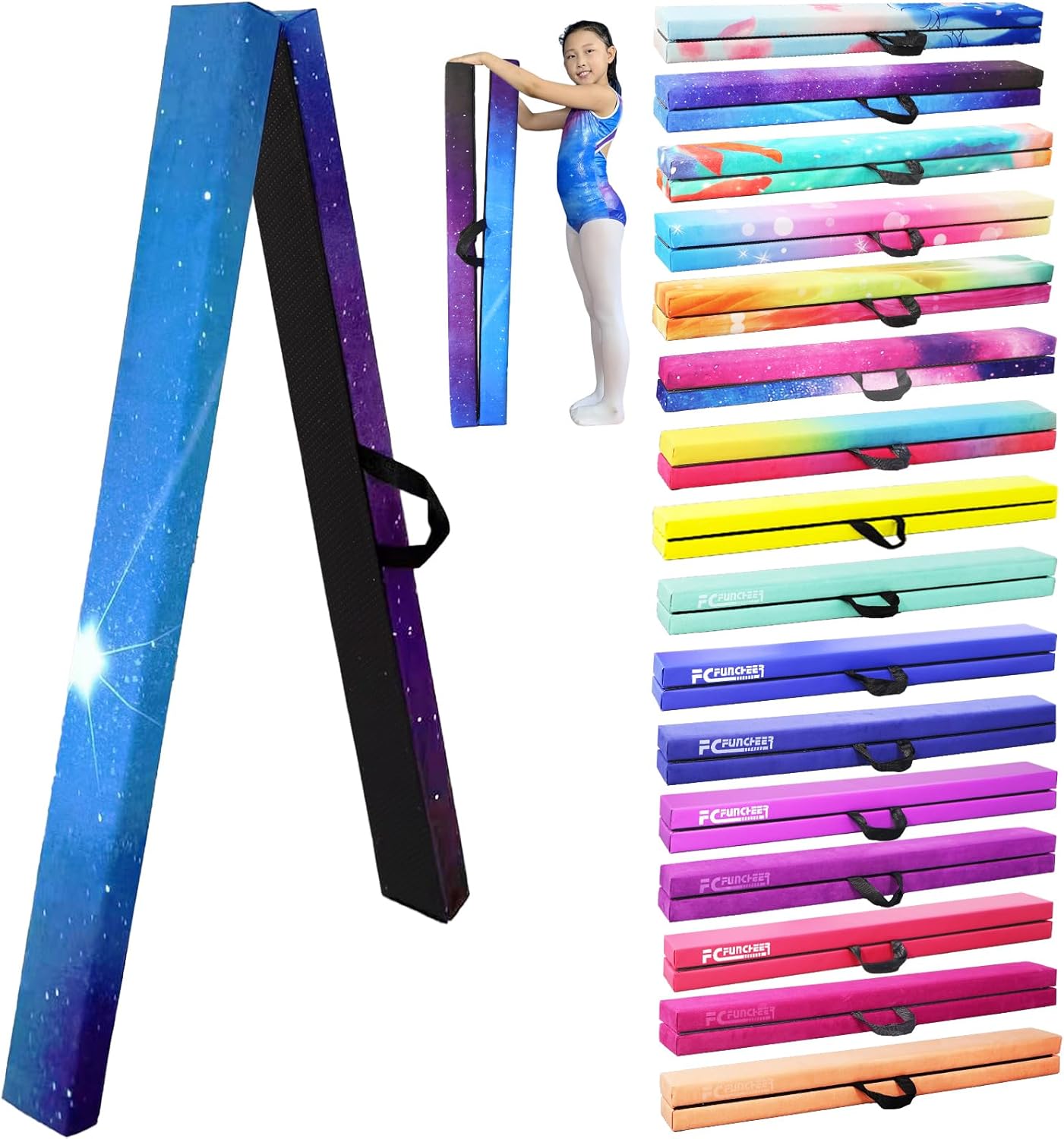 8FT Folding Balance Beam for Kids - Gymnastics Equipment