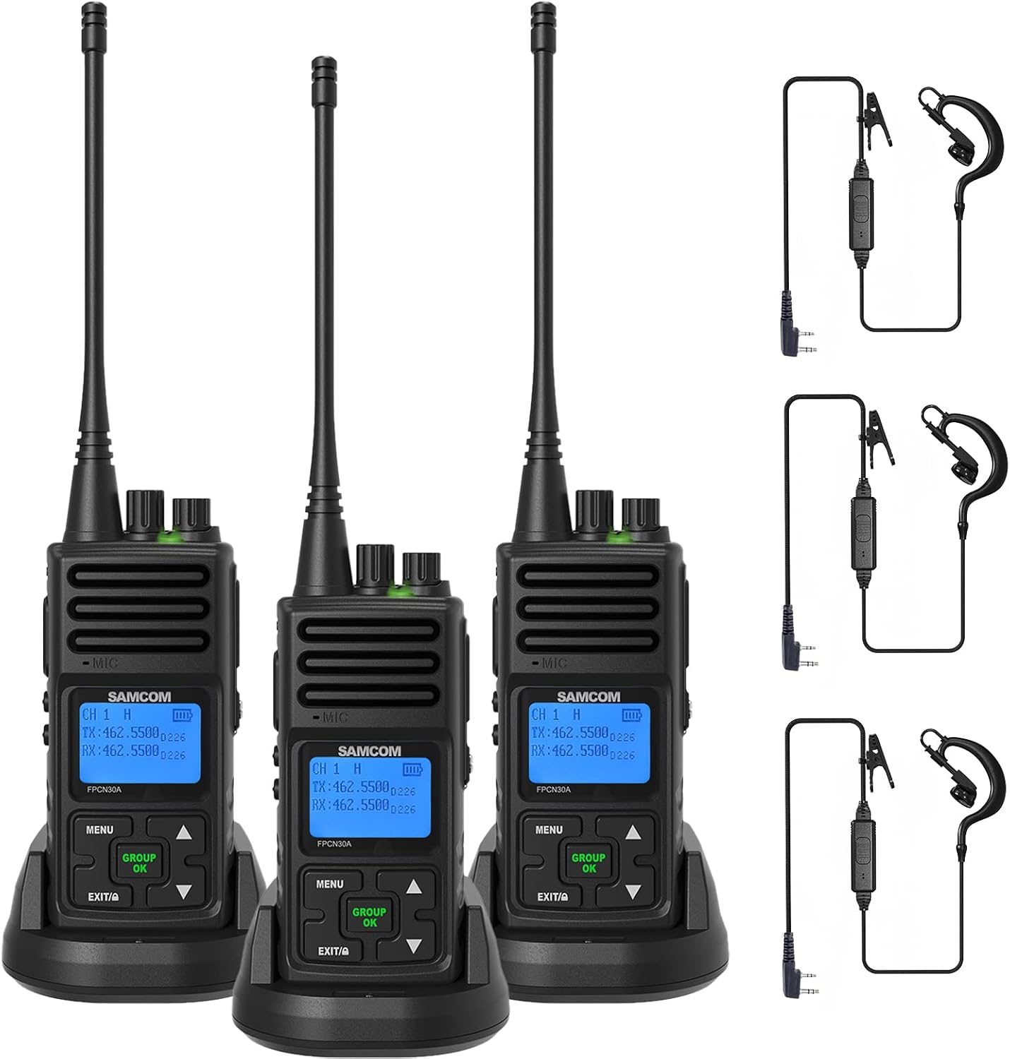 SAMCOM 2 Way Radios FPCN30A Long Range Rechargeable Walkie Talkies
