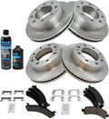 TRQ Front and Rear Brake Pad & Rotor Kit - Complete Ceramic Brake