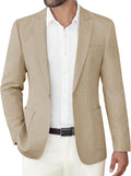 Men's Casual Blazer Slim Fit Sports Coat - One Button Retro Style