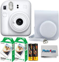 Fujifilm Instax Mini 12 Instant Camera Clay White - Ready-to-Use Gift