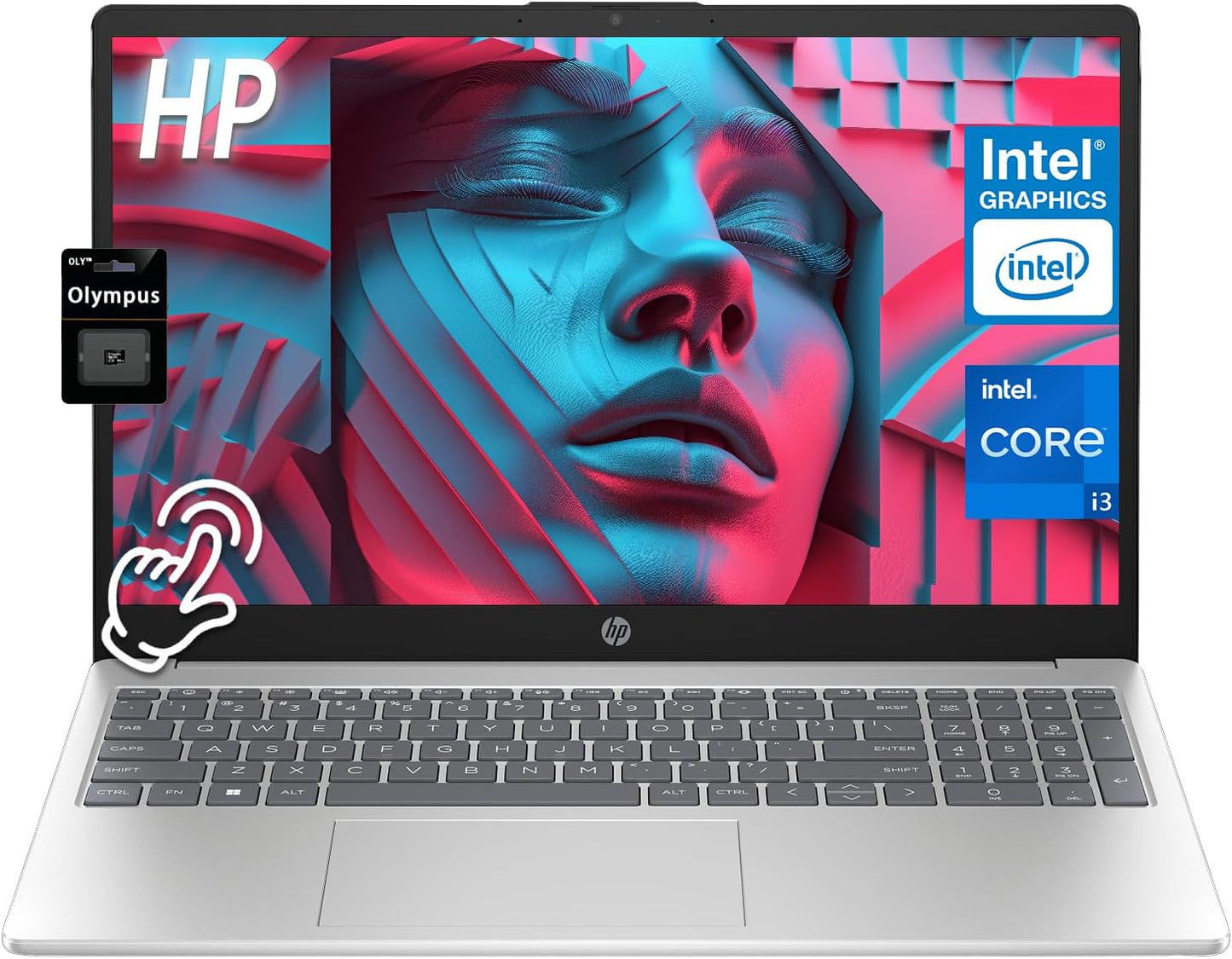 HP 15.6 HD Touchscreen Laptop with Intel Core i3-1315U Power