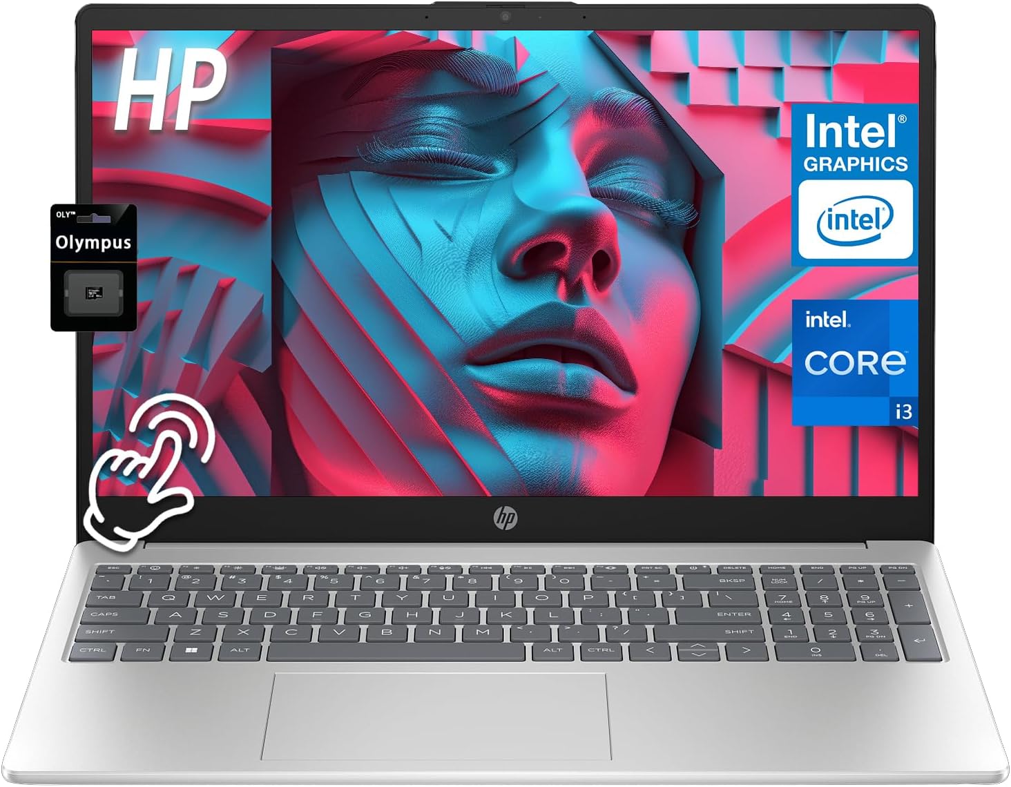 HP 15.6 HD Touchscreen Laptop with Intel Core i3-1315U Power