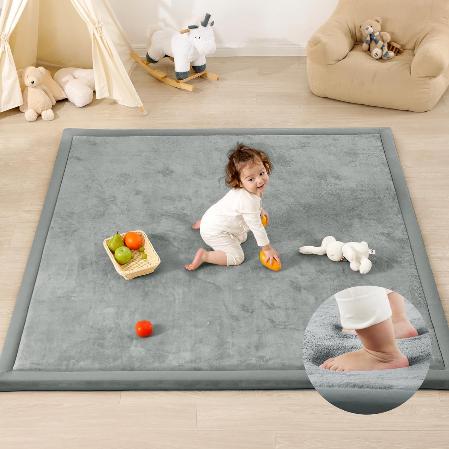 1.3 Thick Baby Play Mat for Safe Crawling and Tummy Time
