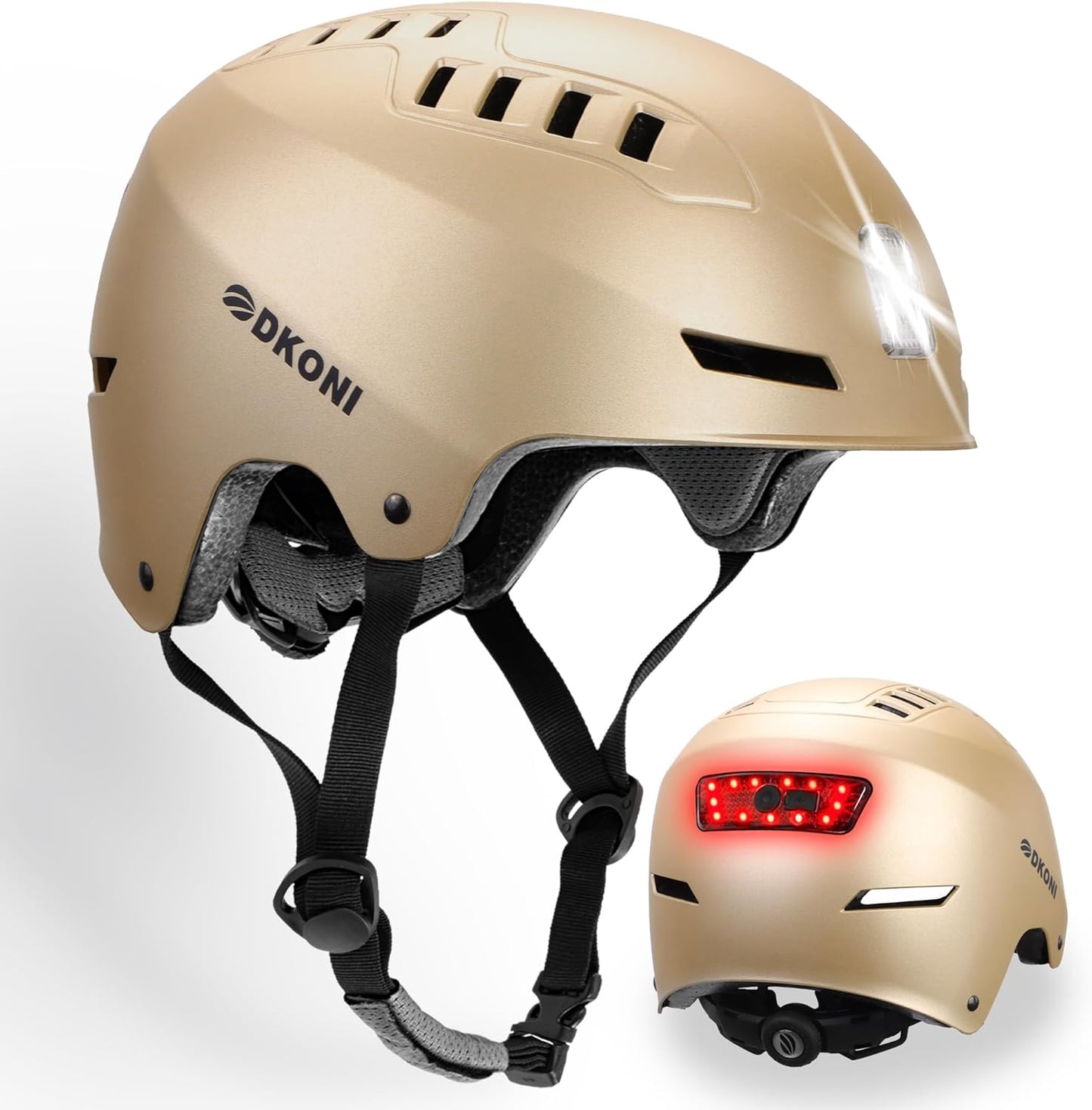 Bike Helmet with LED Lights for Safe Commuting and Cycling