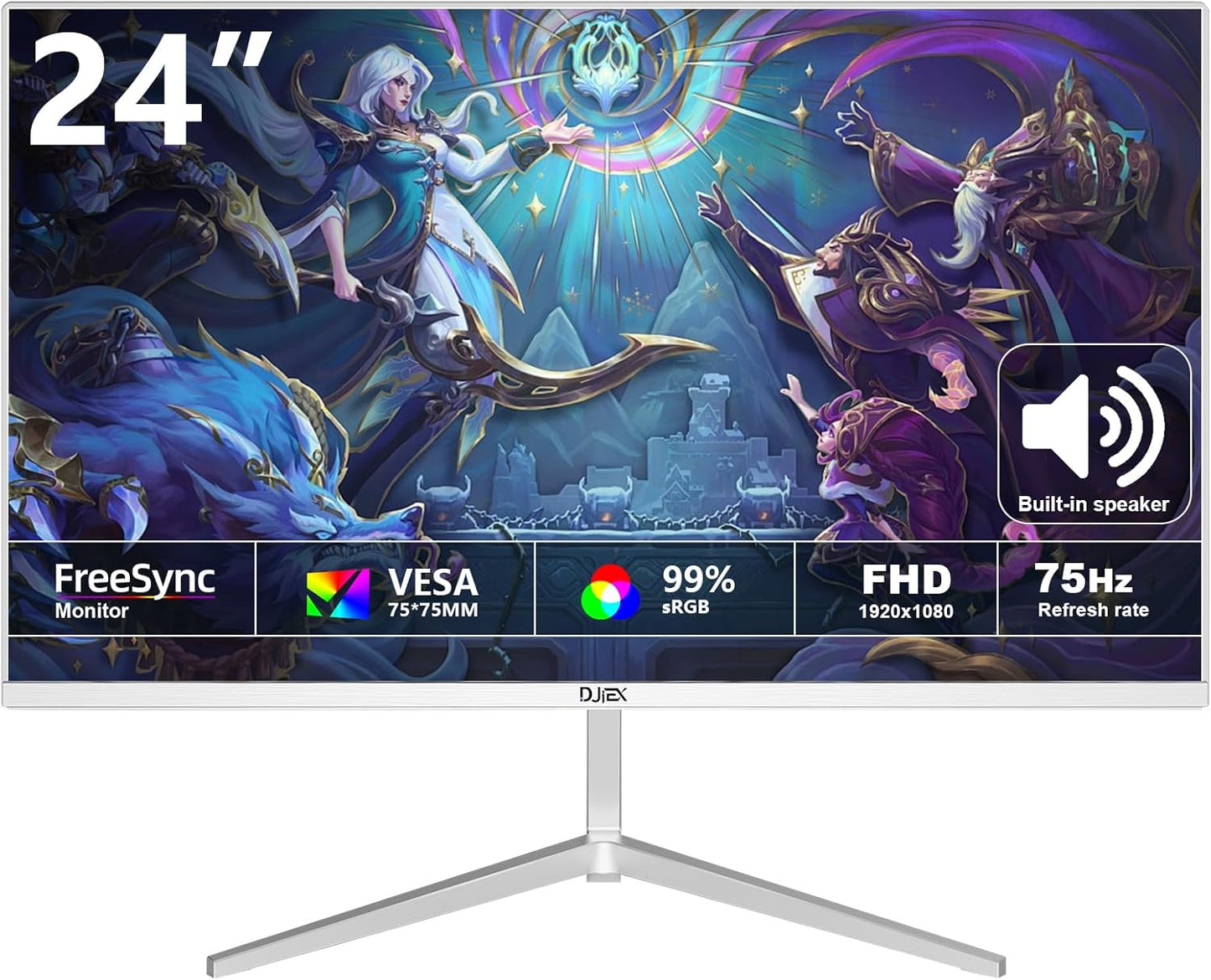 24 inch Gaming Computer Monitor with FHD 1920x1080p Display