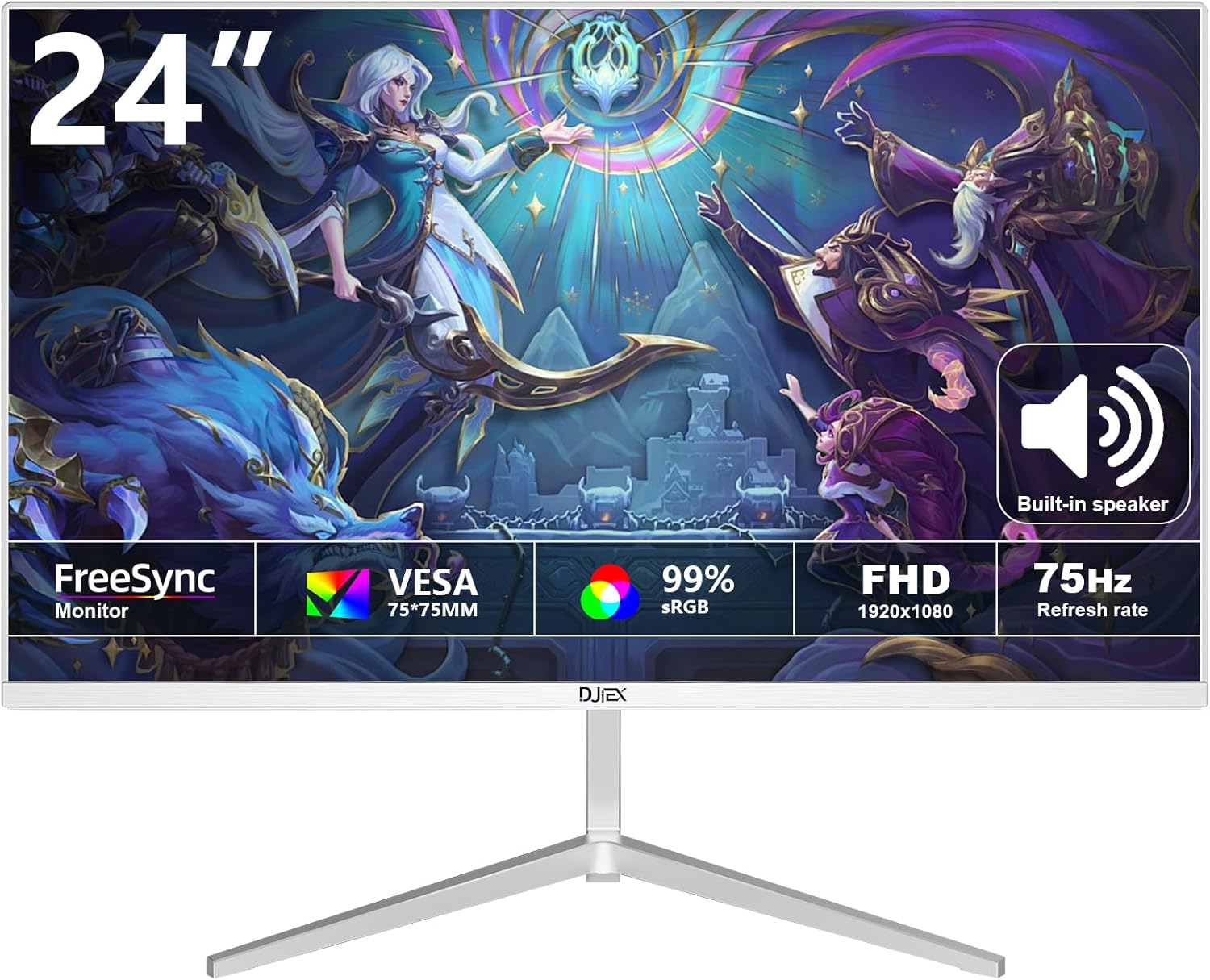 24 inch Gaming Computer Monitor with FHD 1920x1080p Display