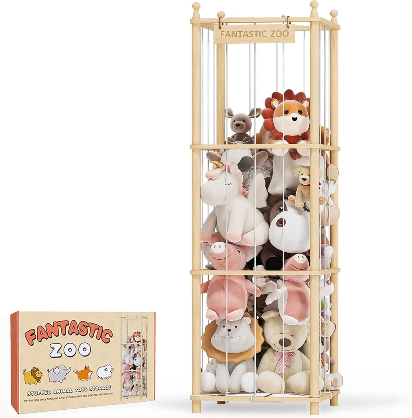 TOPMELON Stuffed Animal Storage Tower for Kids' Rooms