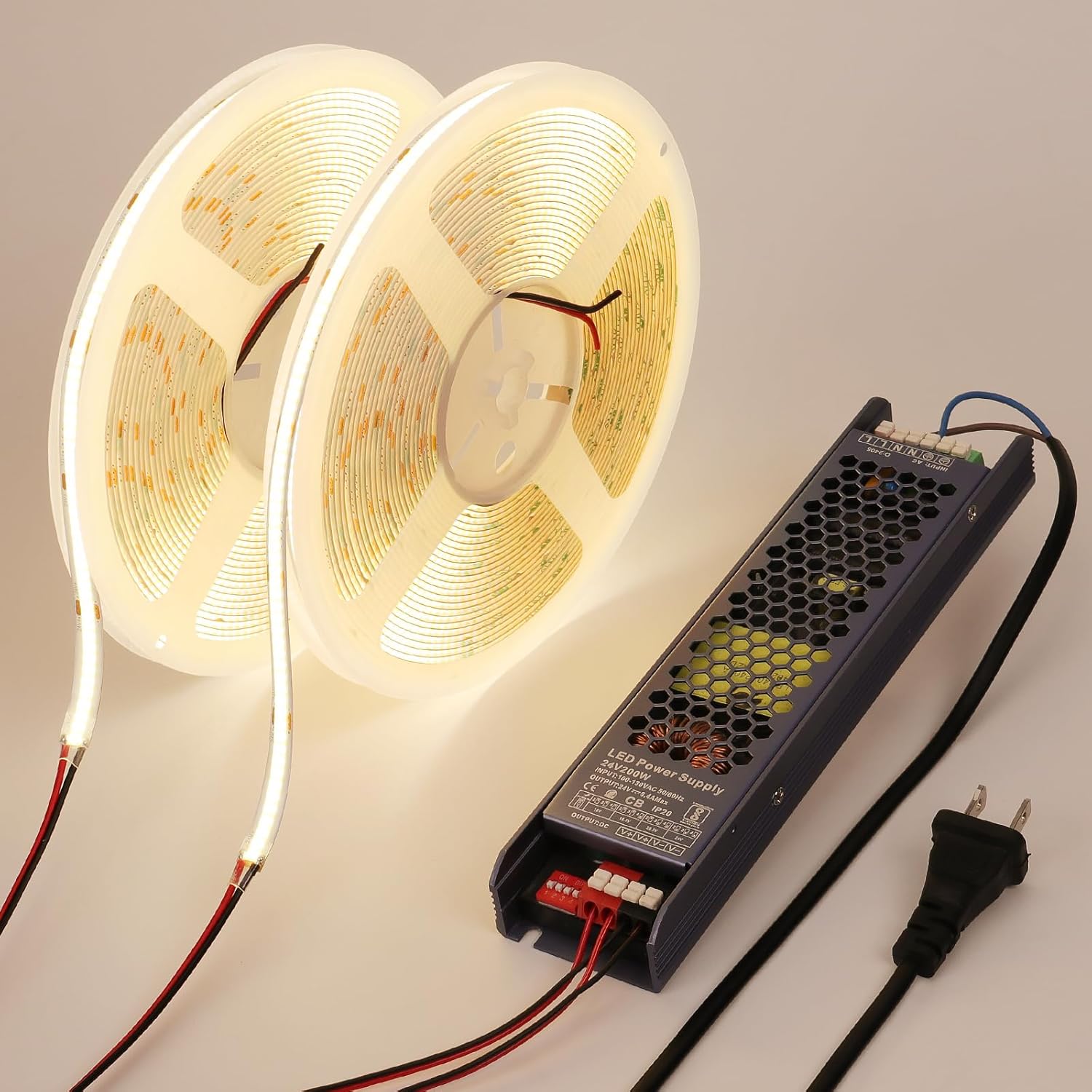 24V COB LED Strip Light Kit 65.6ft for Bright Illumination