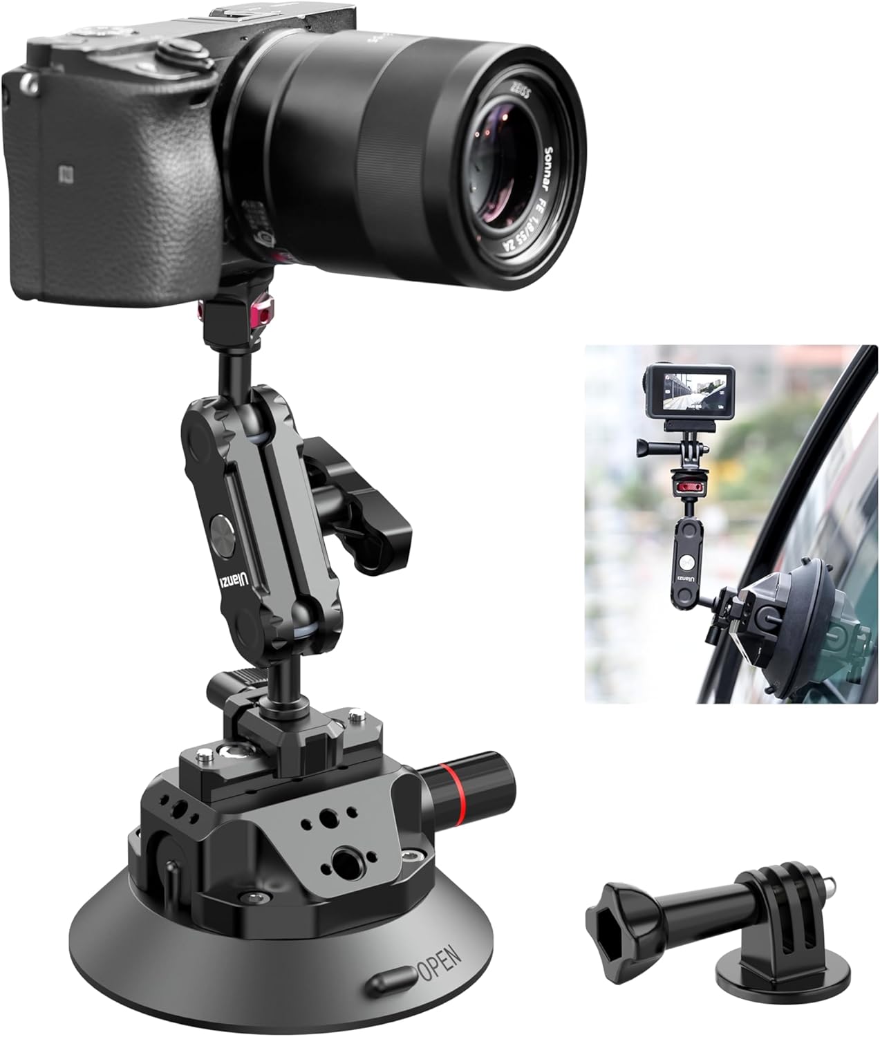 ULANZI SC-02 Suction Mount for DSLR Cameras and Action Cameras