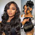 Body Wave 360 Lace Front Wig Human Hair 22 in - Natural Black