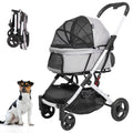Pet Stroller for Medium Small Dog & Cat - Foldable Lightweight 4 Wheel