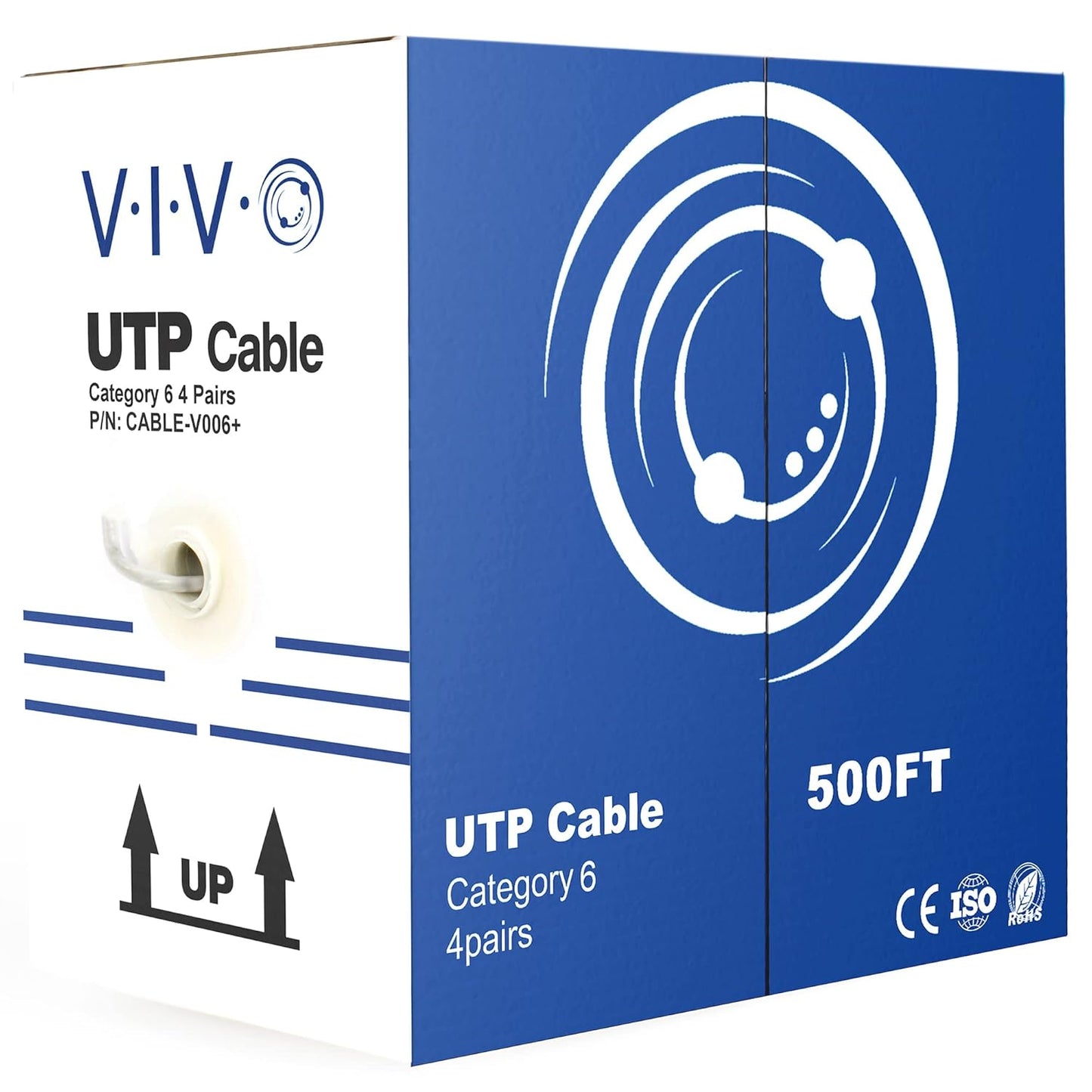 500ft VIVO Cat6 Ethernet Cable, High-Speed LAN Network Wire