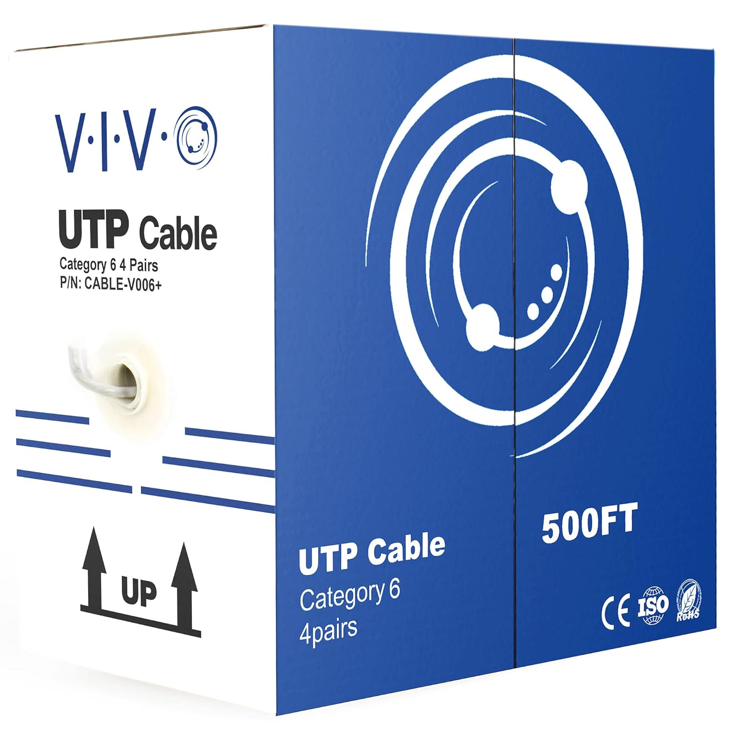 500ft VIVO Cat6 Ethernet Cable, High-Speed LAN Network Wire