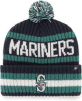 47 MLB Unisex Primary Logo Bering Cuffed Knit Pom Beanie - Warm