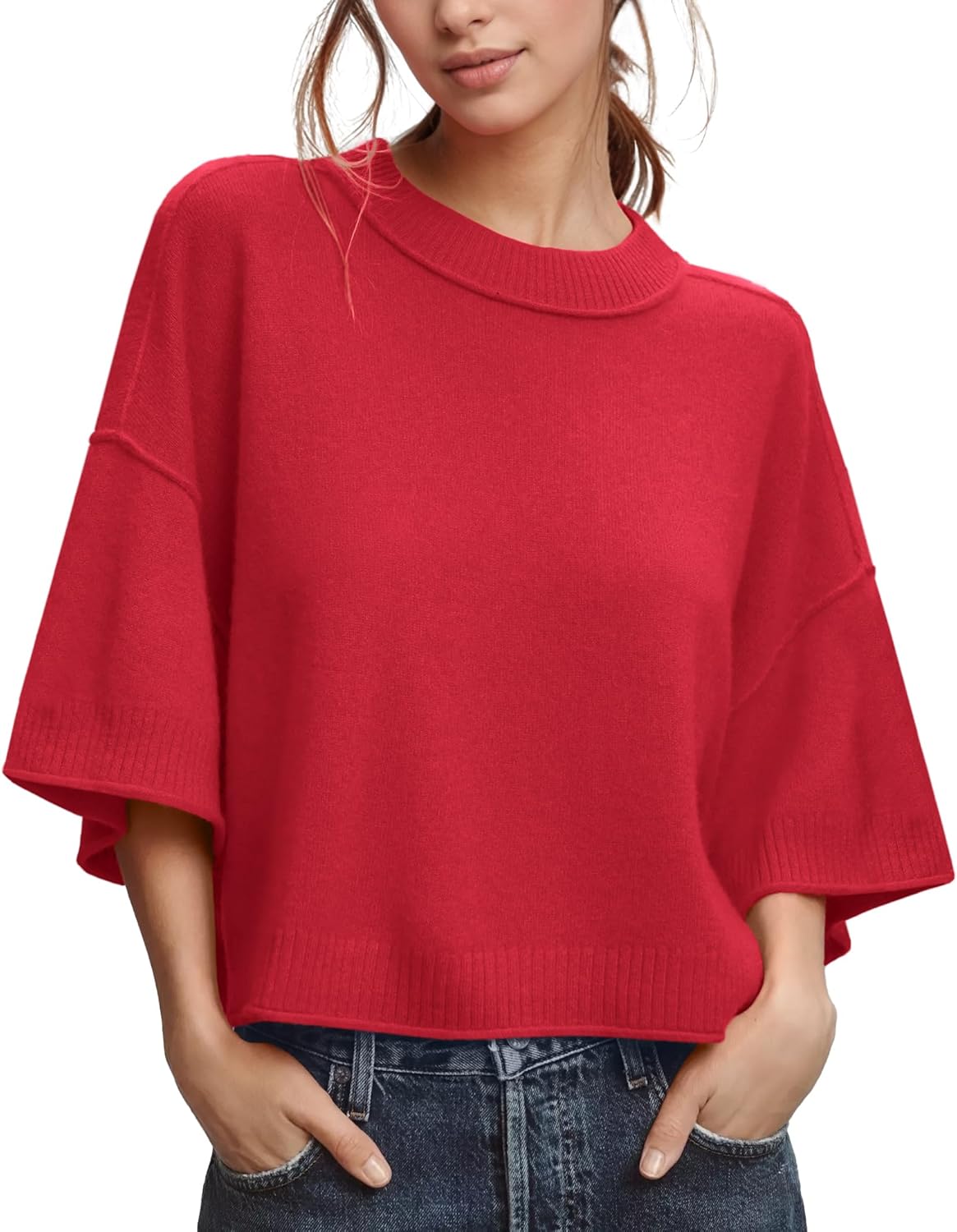 ZDC Women's Oversized Sweaters for Summer Casual Style