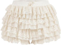 Women's Y2K Lace Ruffer Shorts Boyshorts with Layered Ruffle Skirt