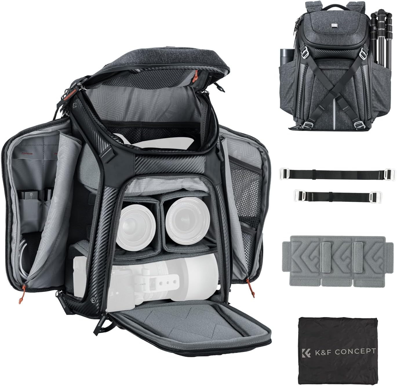 K&F Concept Camera Backpack for DSLR/SLR with Laptop Compartment