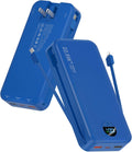 Portable Charger Power Bank 20000mAh Navy - Built-in Cables & Wall