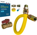 PROCURU 1 in OD x 12 in Flexible Gas Connector Kit - Weatherproof