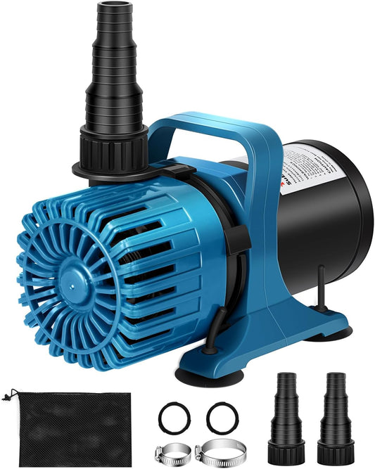 100W Pond Pump for Outdoor Ponds, Ultra-Quiet Water Feature