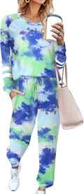 Womens Loungewear Sweatsuit 2-Piece Tracksuit Set - Cozy Lounge