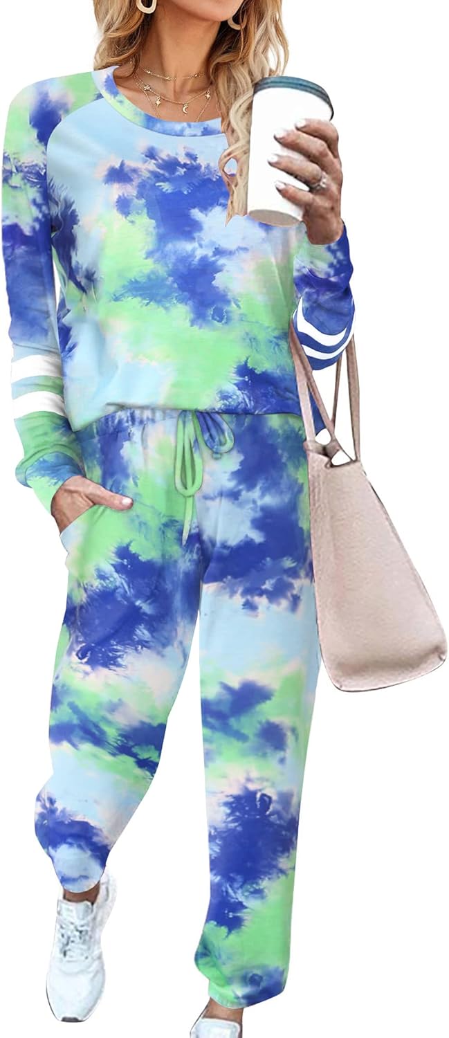 Ekouaer Womens Loungewear Set Tracksuit Pajamas with Pockets
