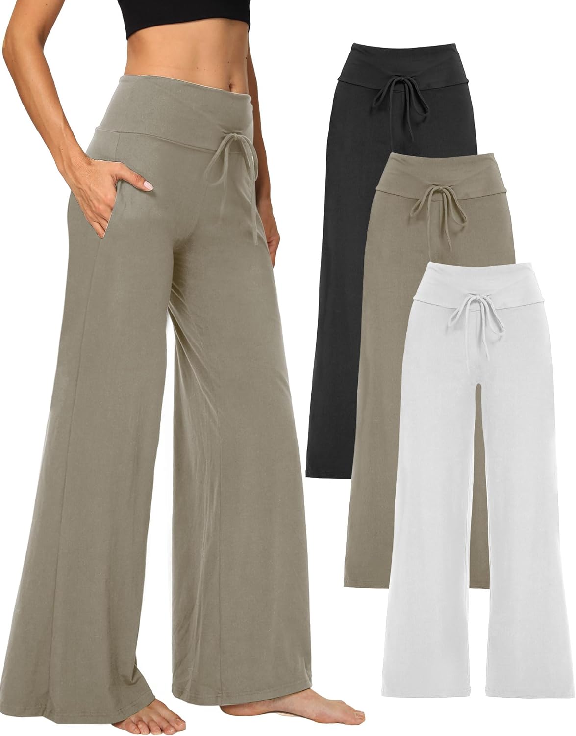 Comfy Wide Leg Yoga Pants for Women with Pockets and Style