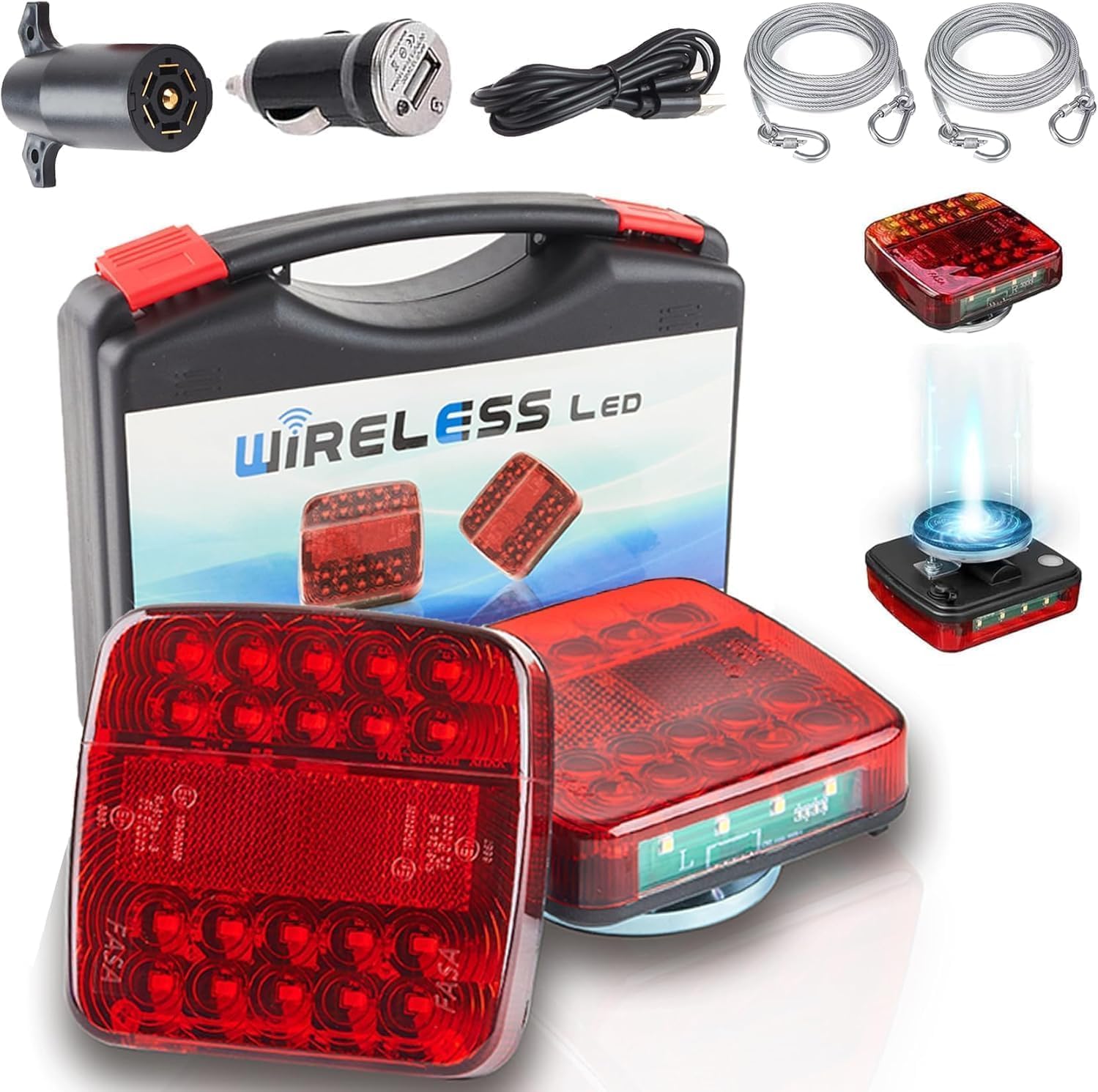 Wireless Trailer Lights Magnetic for Safe Towing and Visibility