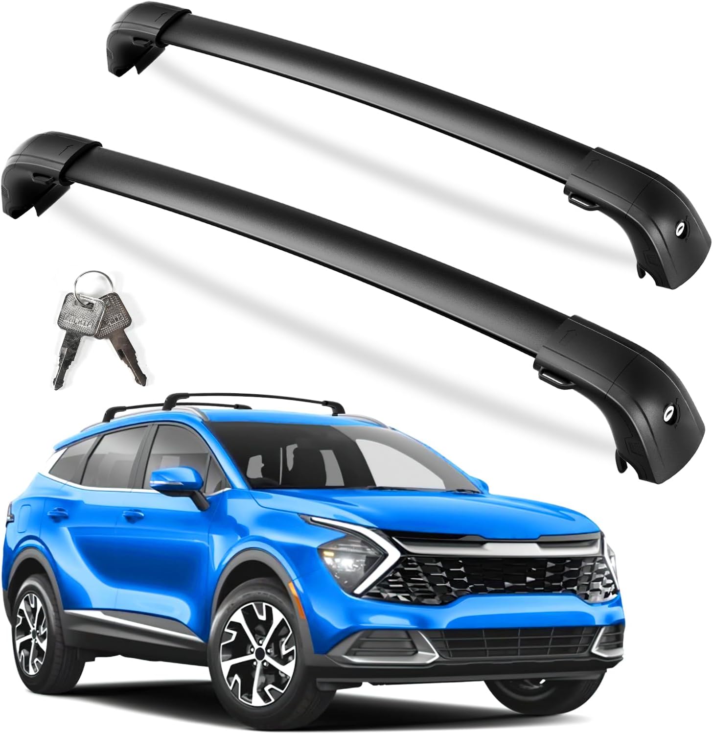 220LBS Lockable Roof Rack Cross Bars for KIA Sportage 2016-2025