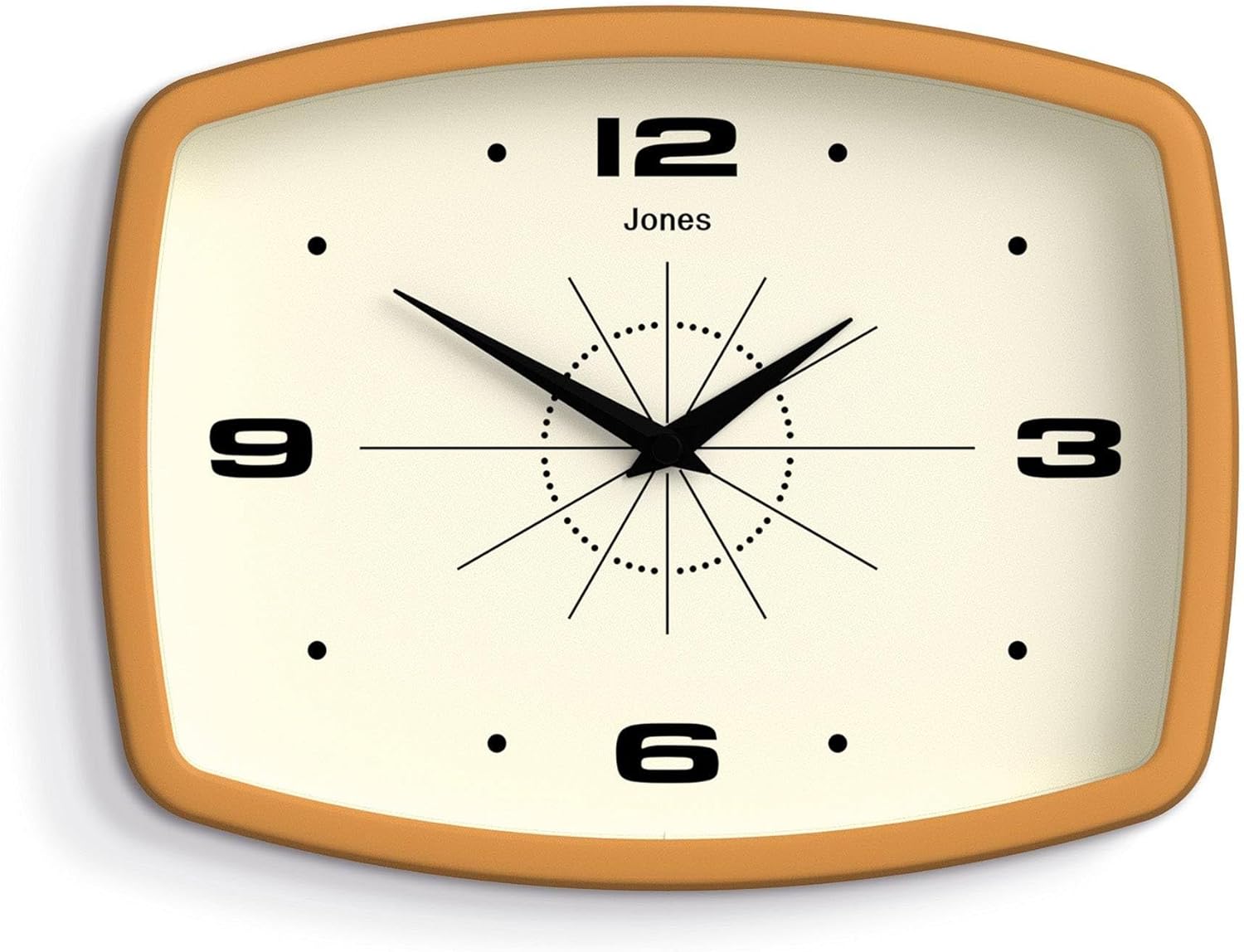 JONES CLOCKS Movie Wall Clock - Retro 10 Inch Mustard Yellow