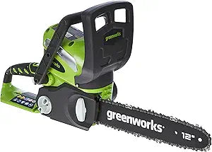 Greenworks 40V 12 Inch Cordless Compact Chainsaw for Easy Pruning
