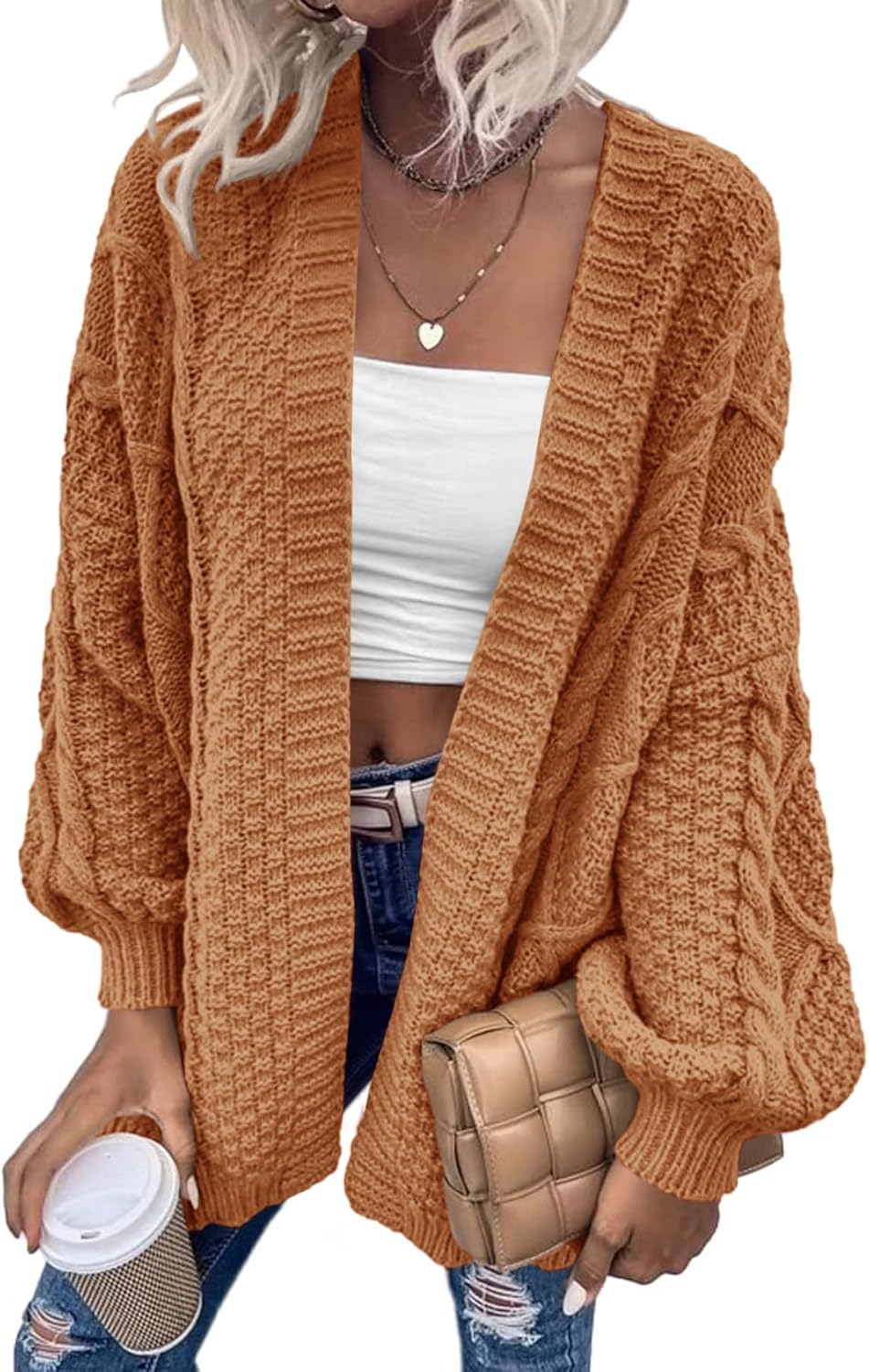 Dyexces Womens Oversized Cardigan Sweaters for Cozy Style