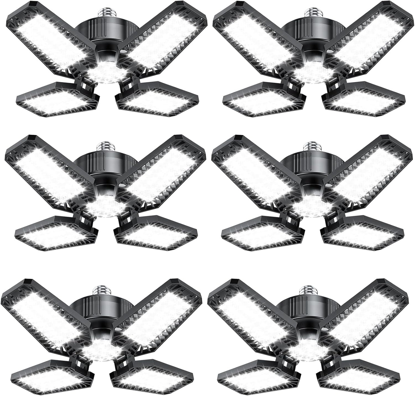 Garage Light 6 Pack 120W 12000LM LED Lights for Garage Use