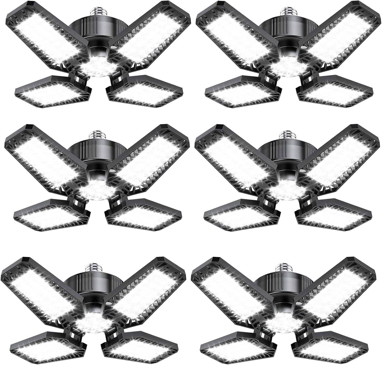 Garage Light 6 Pack 120W 12000LM LED Lights for Garage Use