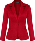 Women Long Sleeve Open Front Blazer - Slim Fit Casual Work Jacket