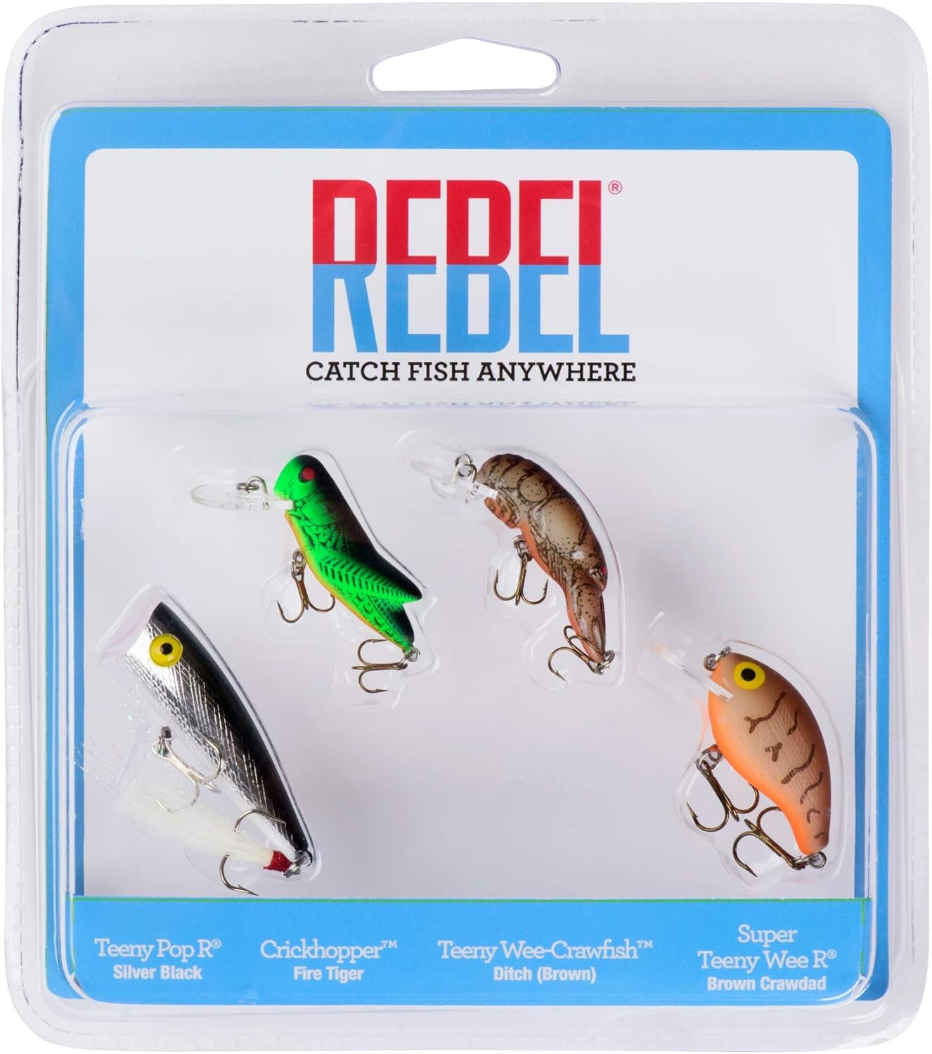 Rebel Lures 4-Pack: Ultimate Variety for Epic Fishing!