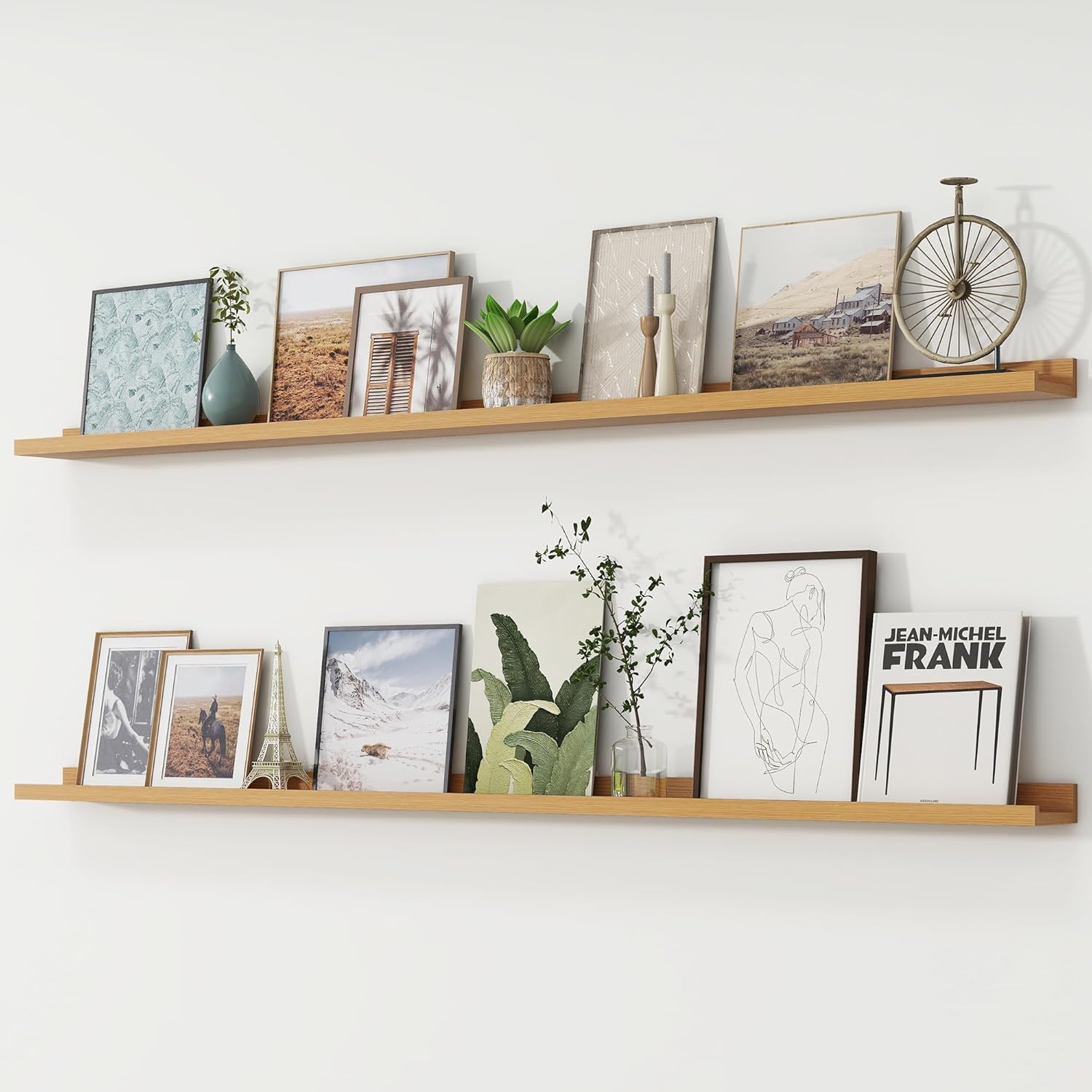 Picture Ledge Shelf Set of 2 for Kids Bookshelf and Decor