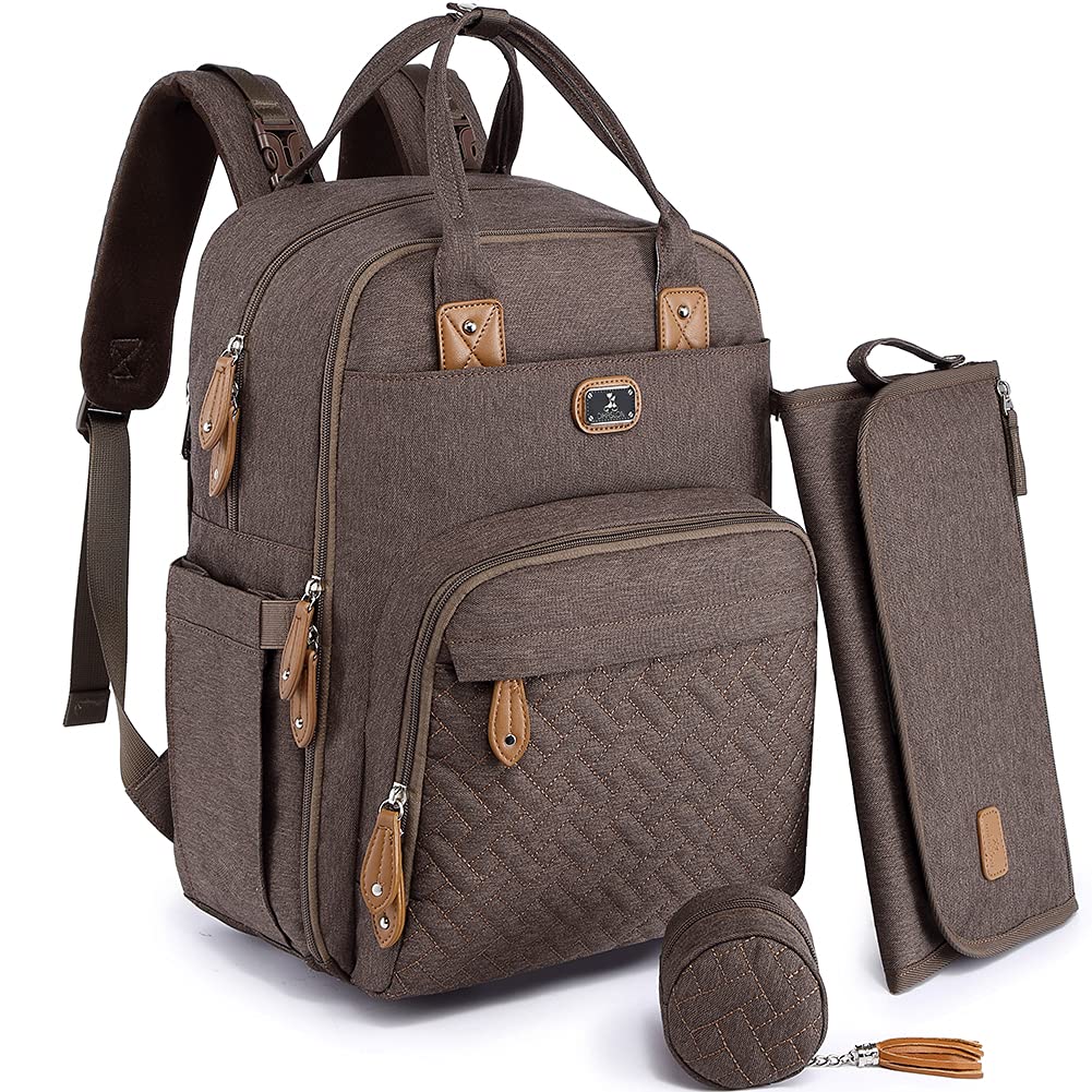 Dikaslon Diaper Bag Backpack with Changing Pad and Straps