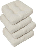 downluxe Chair Cushions for Dining Chairs 4 Pack - Plush Tufted