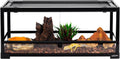 REPTI ZOO Glass Reptile Terrarium 20 Gallon - Front Opening 30in