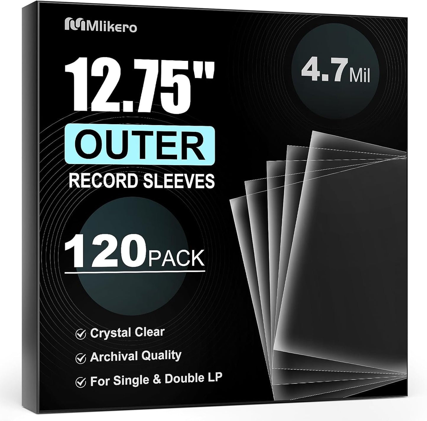 120 Vinyl Record Sleeves Outer for Long-Term Protection and Display