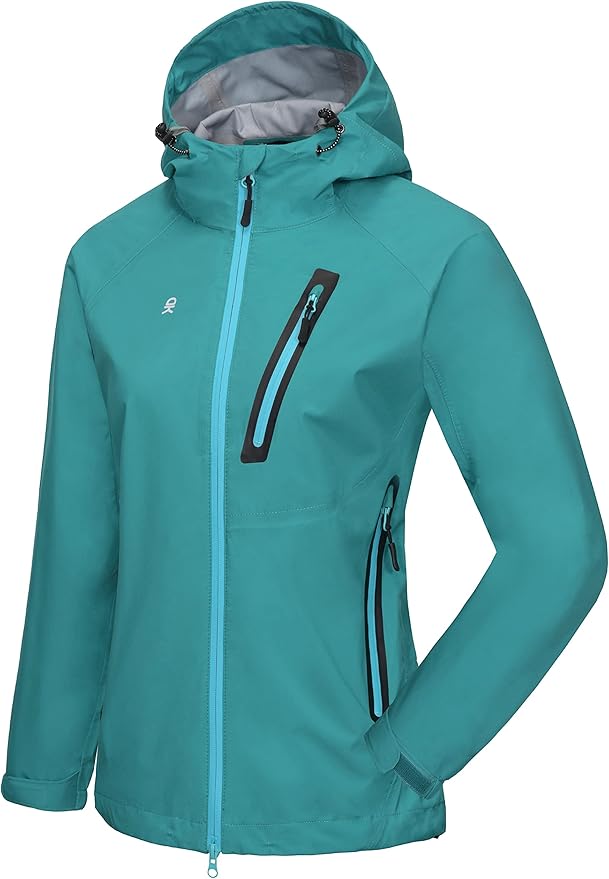 Little Donkey Andy Womens Waterproof Rain Jacket for Hiking