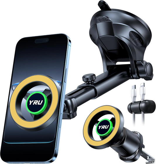 2025 Military-Grade Magsafe Car Mount with 90LBS Suction Power