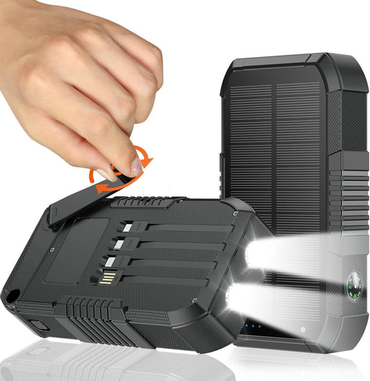 Hand Crank Solar Power Bank 66800mAh for Outdoor Adventures