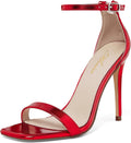 Stylish 4 IN Square Open Toe Ankle Strap Stiletto Heels - Elegant 33