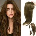 Hair Topper 360 3D for Women 18in Side Bangs - Medium Chestnut