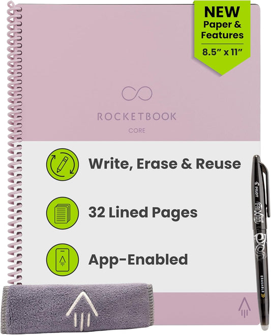 Rocketbook New Core Reusable Notebook for School and Work