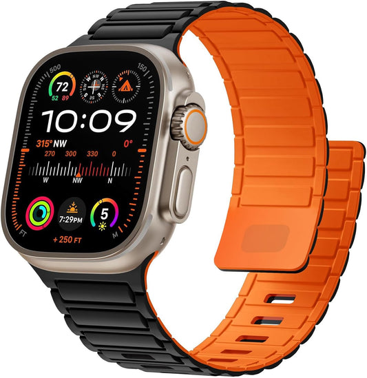 MYAPULUA Magnetic Silicone Sport Band for Apple Watch